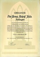 Urkunde - Verbands-Fachzeichen (1951)
